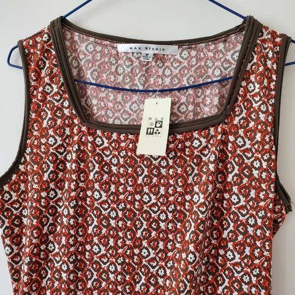 New orange pattern max studio summer dress - Picture 4 of 6